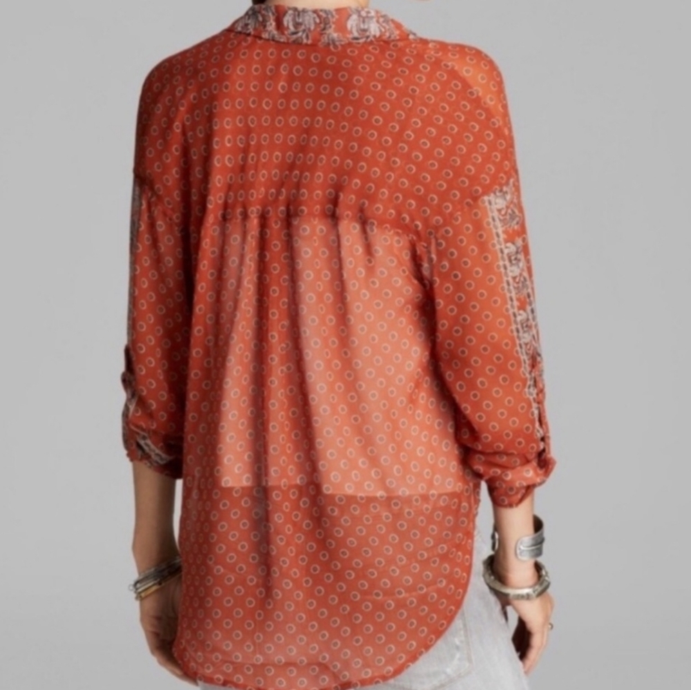 Free People Sheer Button Down - Picture 2 of 8